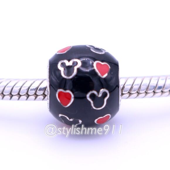 Authentic PANDORA Disney Mickey and Hearts Enamel Charm - 791477ENMX - Picture 2 of 9